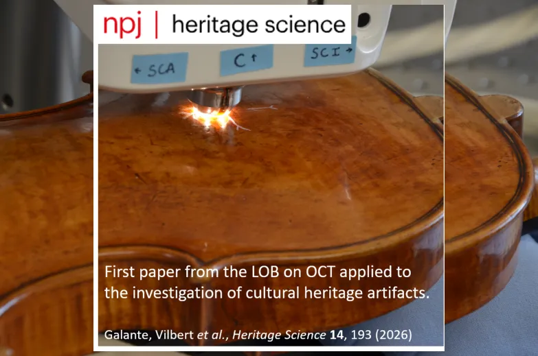 New publication in npj Heritage Science, first paper from the LOB on OCT applied to the investigation of cultural heritage artifacts. 